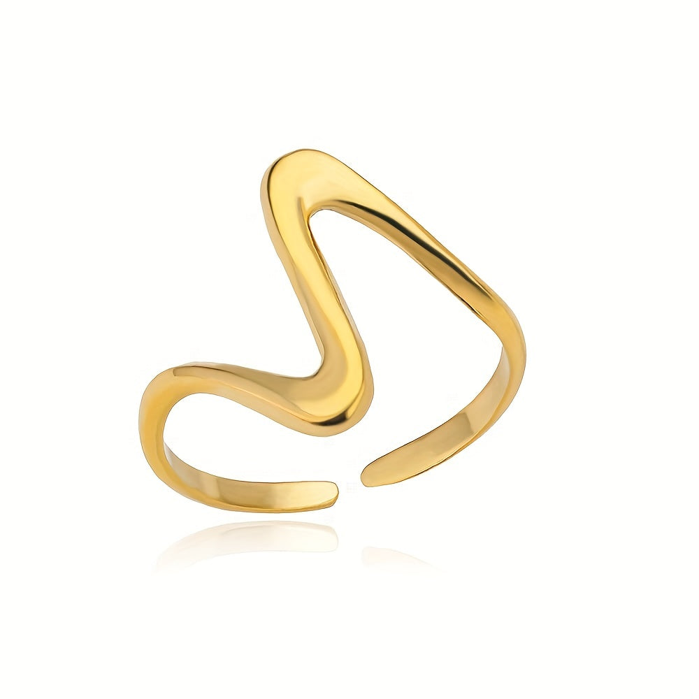 Rea – Anillo Ajustable Tipo Manchette de Estilo Moderno
