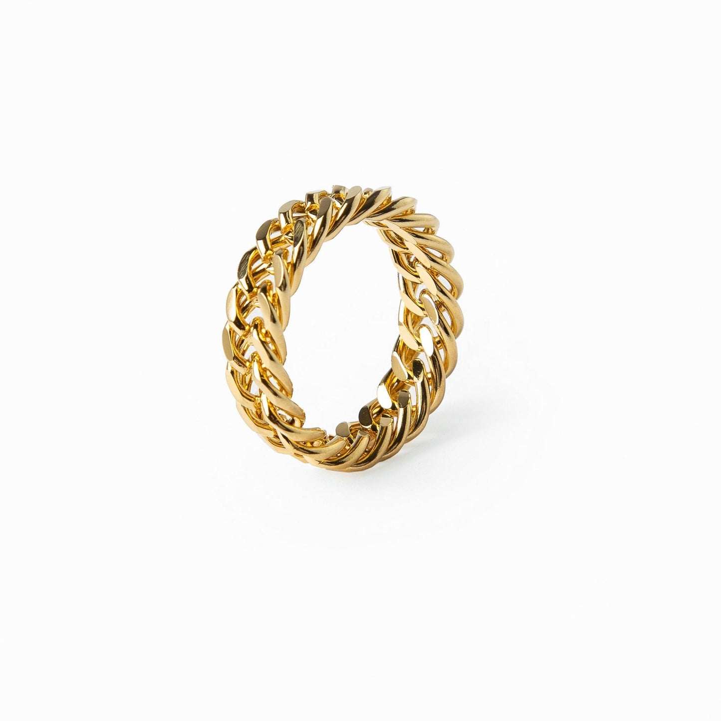 Clara – Bague Chaîne Gourmette Dorada