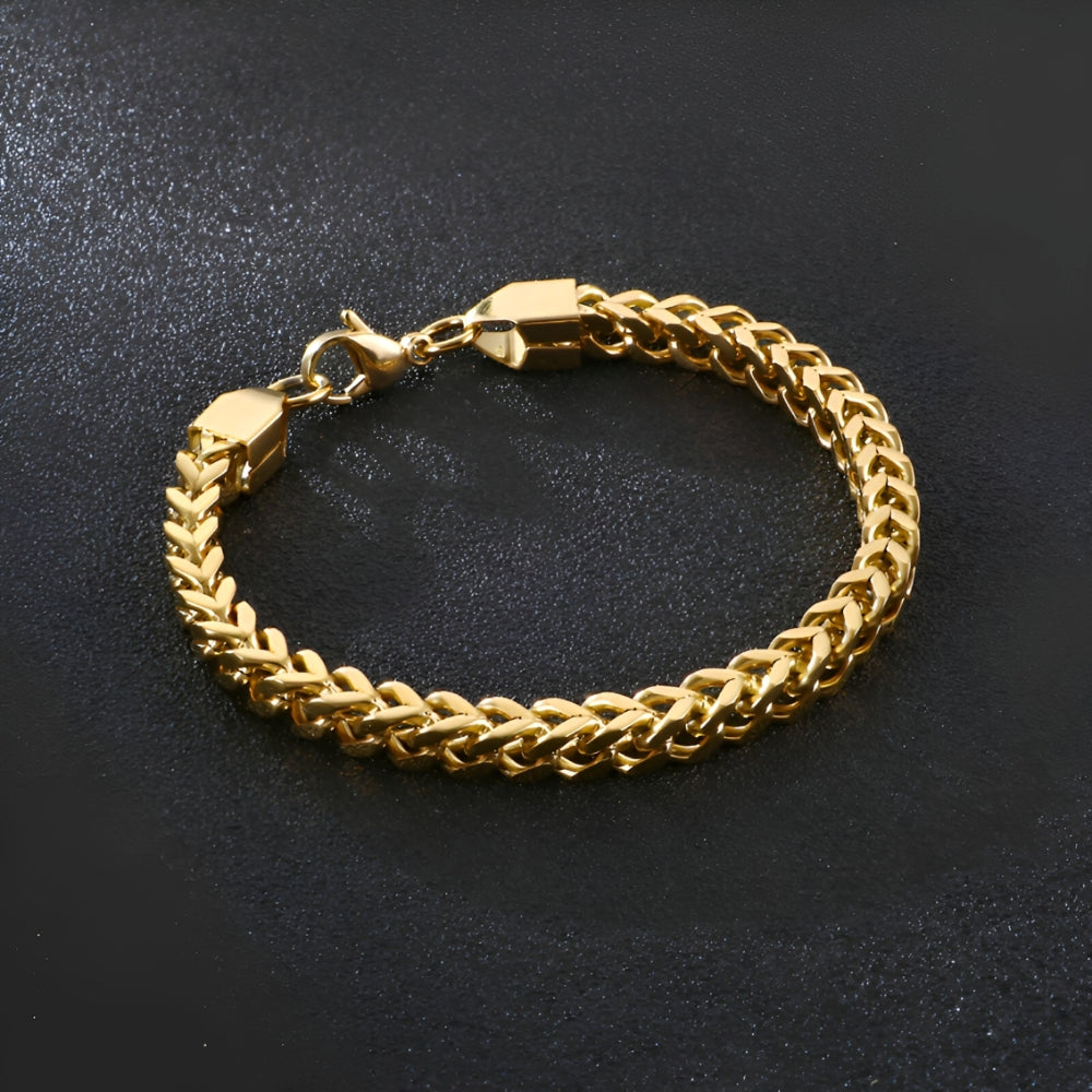 Franco – Pulsera Dorada Elegante