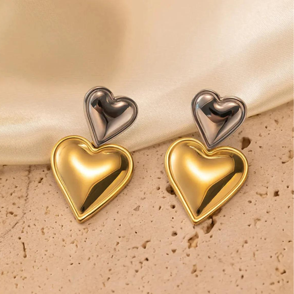 Pendientes Doble Corazón