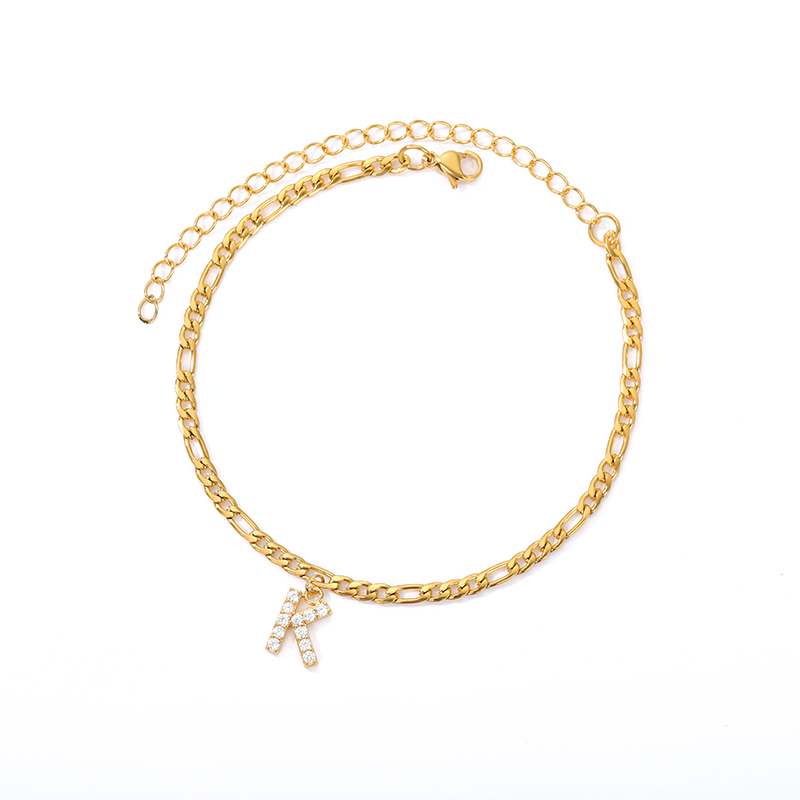 Love Initial Anklet - Pieza de tobillo con su inicial