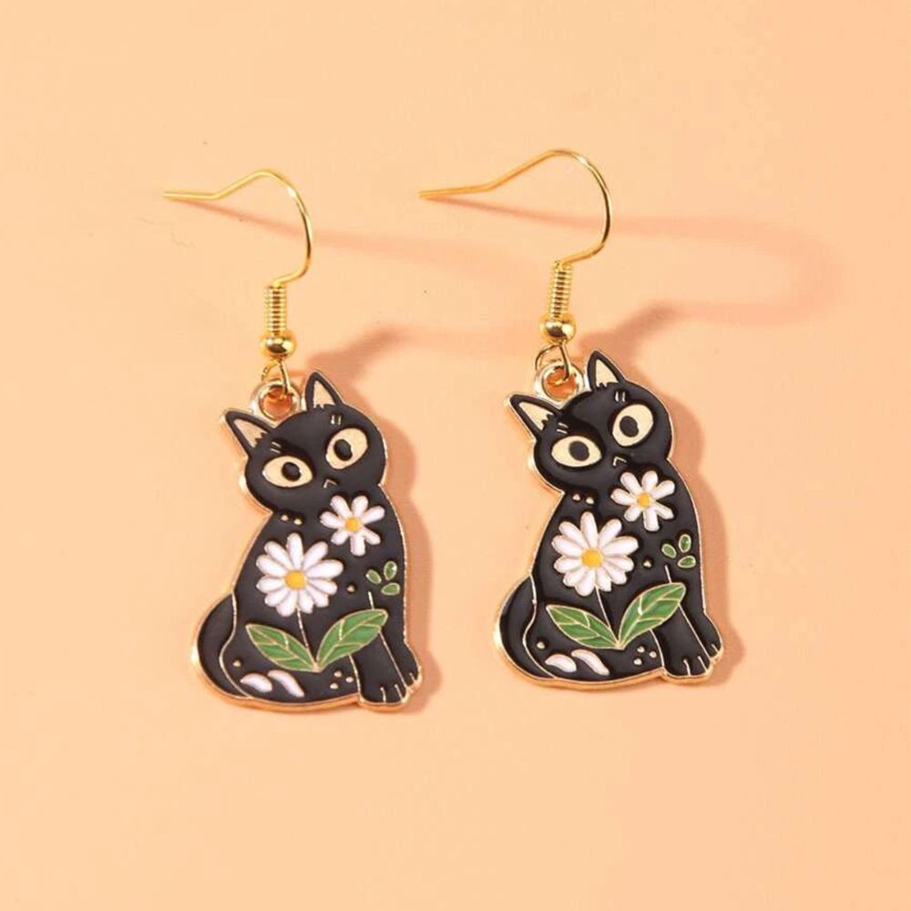 Polly – Pendientes Gato Retro Elegantes