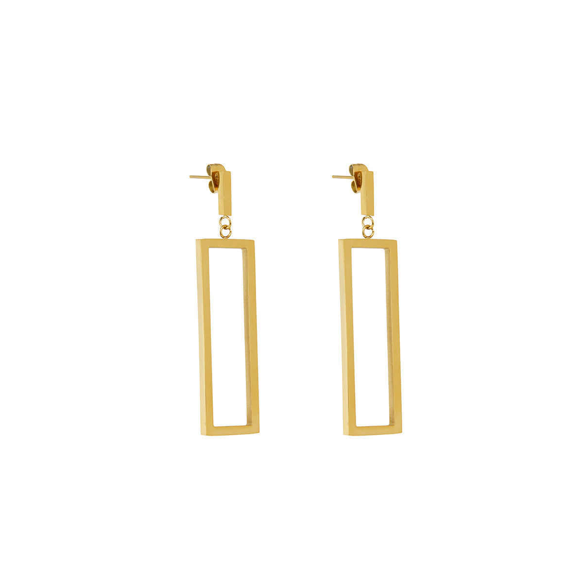 Alegría – Pendientes Colgantes Rectangulares Minimalistas