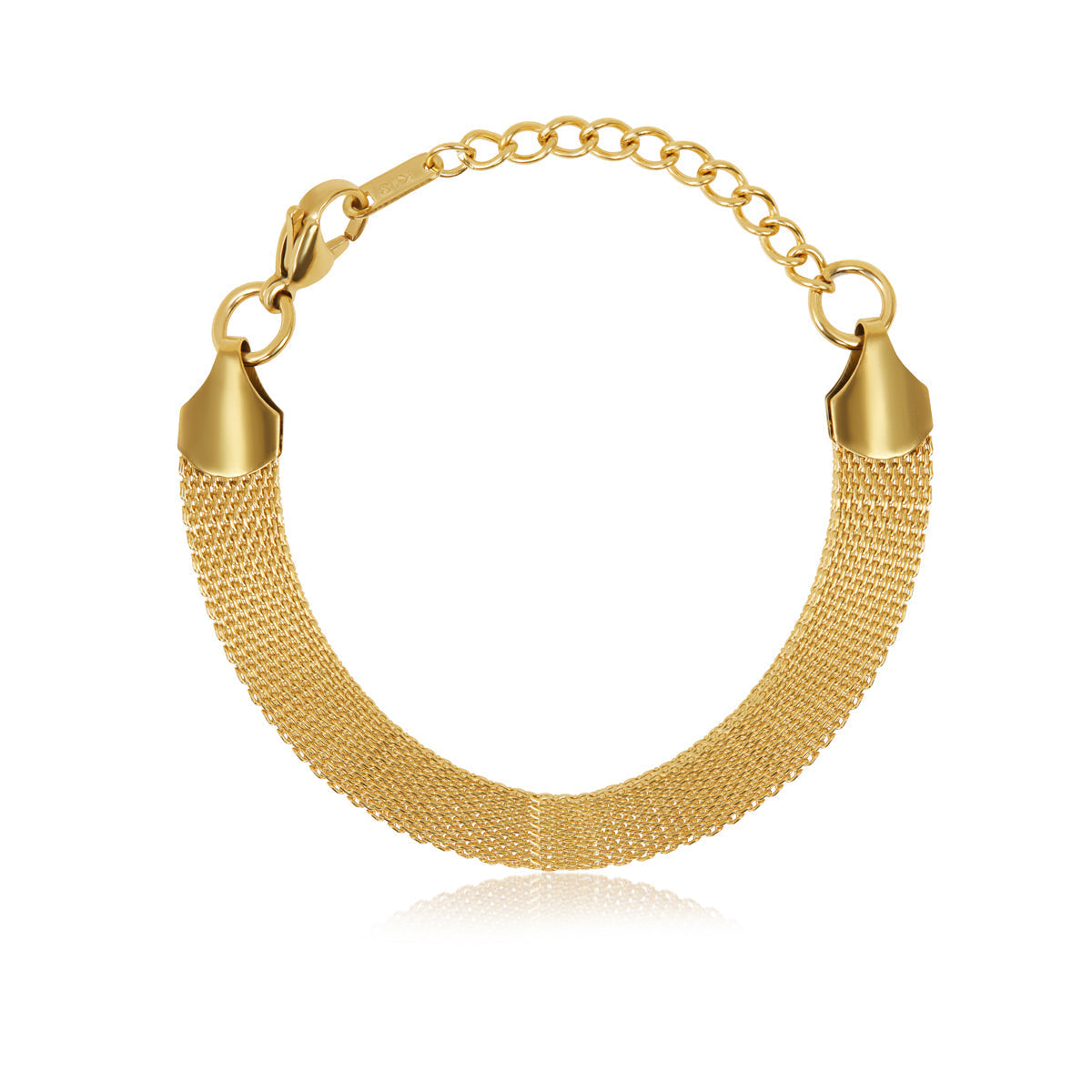 Adelina – Pulsera Cadena Malla Bucle con Cierre