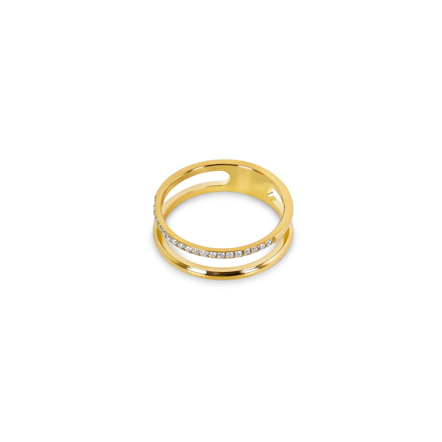 Viena – Anillo Doble Dorado
