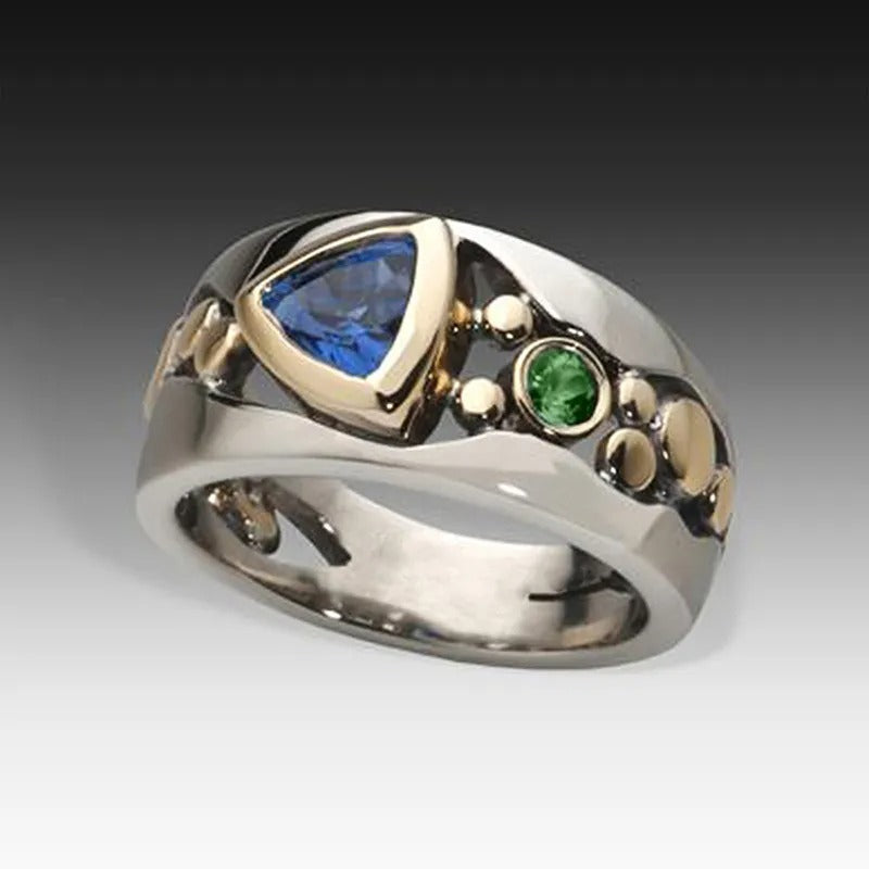 Mariella – Anillo vintage azul