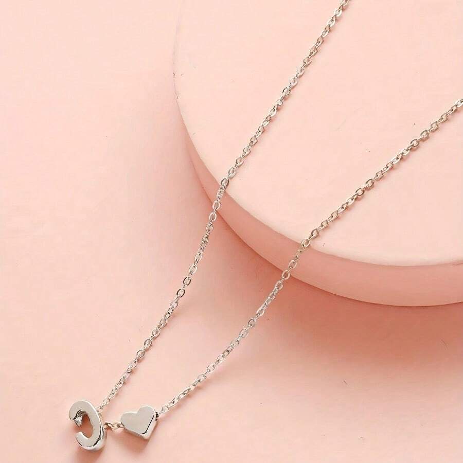 Conjunto de Joyería Corazón Inicial - Conjunto de Joyería Inicial Love