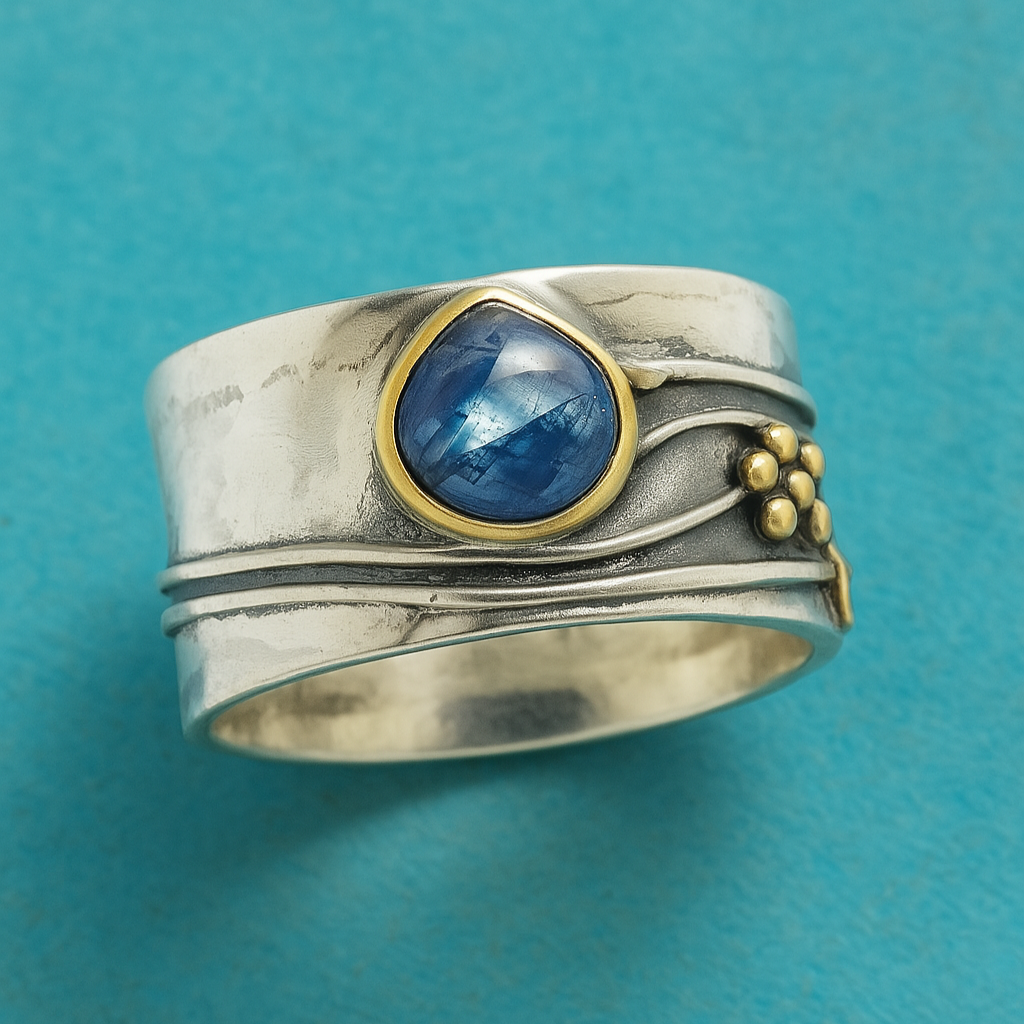 Naela – Anillo Bohemio con Piedras Naturales para Meditación