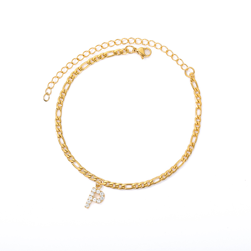 Love Initial Anklet - Pieza de tobillo con su inicial