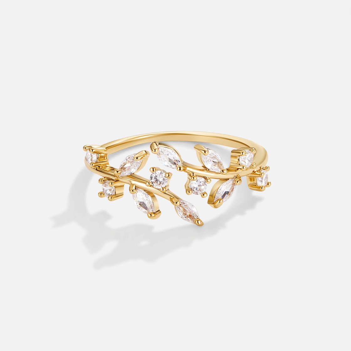 Aretha – Anillo Liana Cristal en Oro 18K