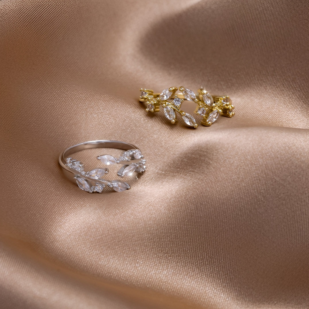 Aretha – Anillo Liana Cristal en Oro 18K