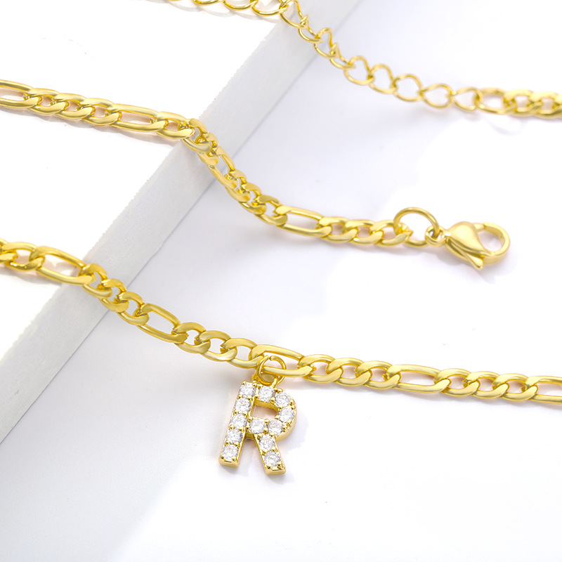 Love Initial Anklet - Pieza de tobillo con su inicial