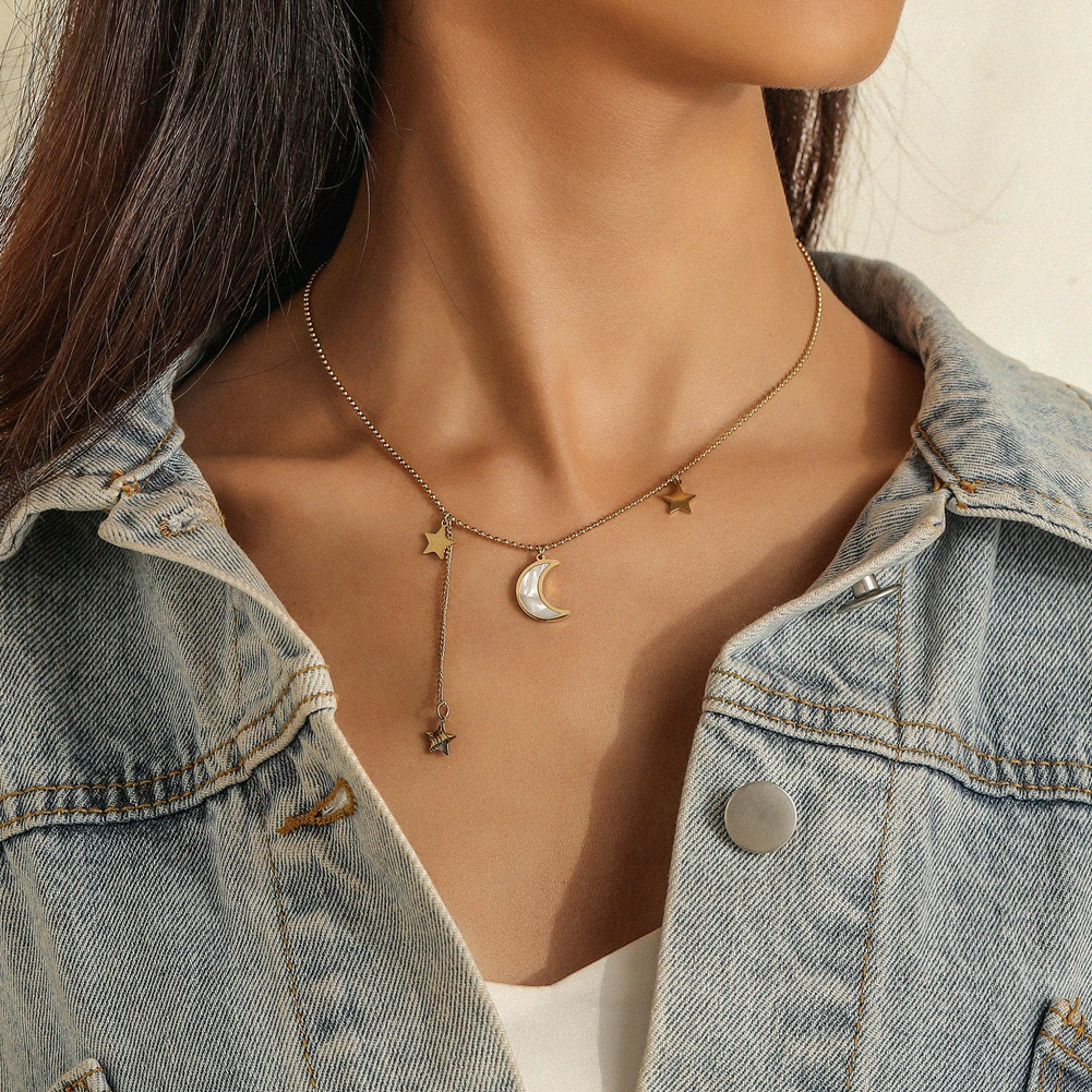 Collar de estrella y luna - Media luna