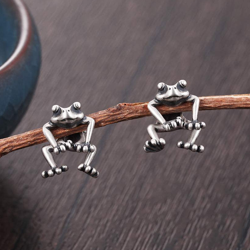 Rana flotante adorable - Pendientes mini rana