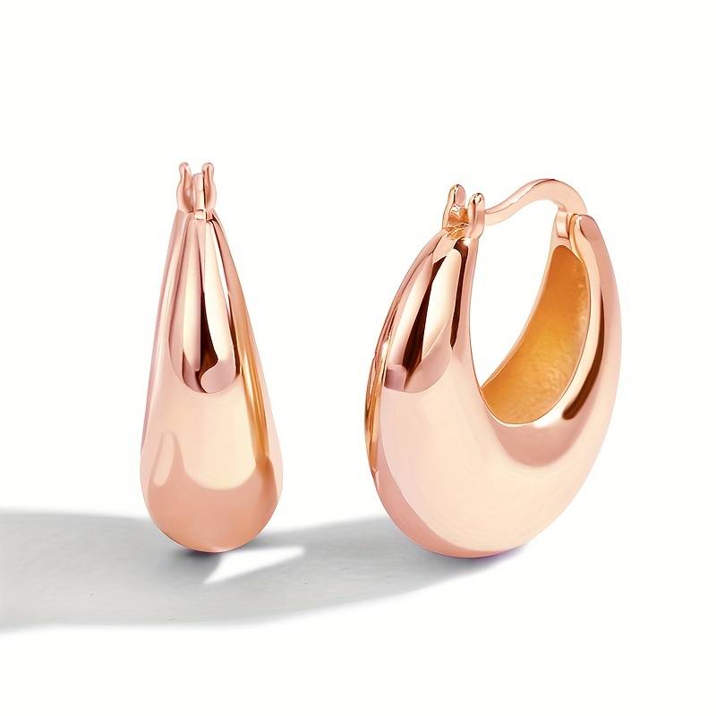 Pendientes Chunky Chapados en Oro de 18K - Pendientes Abiertos Chunky