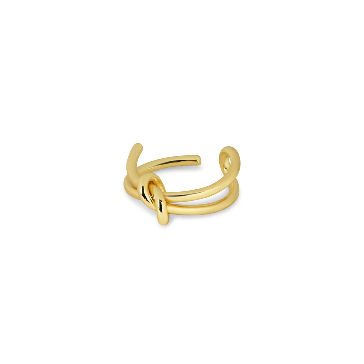 Thalia – Anillo Ajustable Entrelazado Dorado