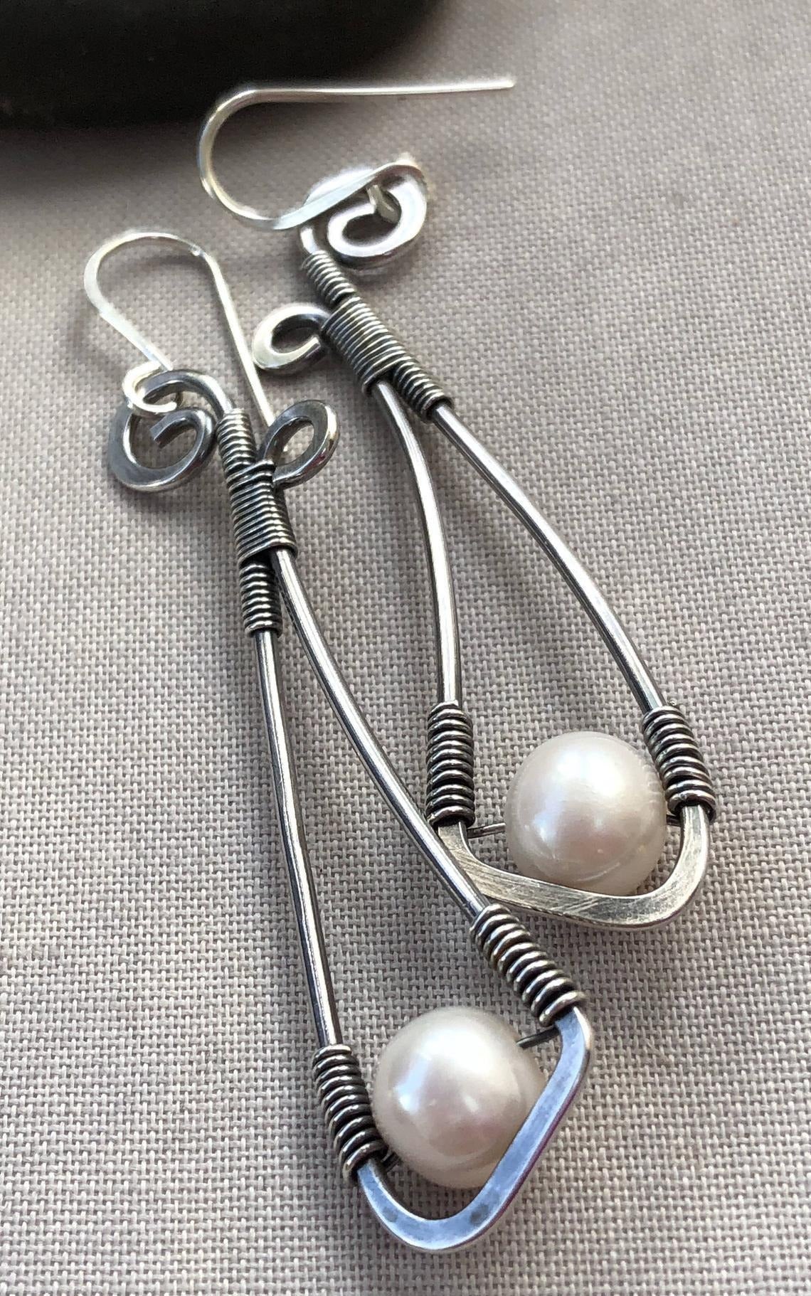 Isolde – Pendientes Vintage en Plata de Ley y Perlas