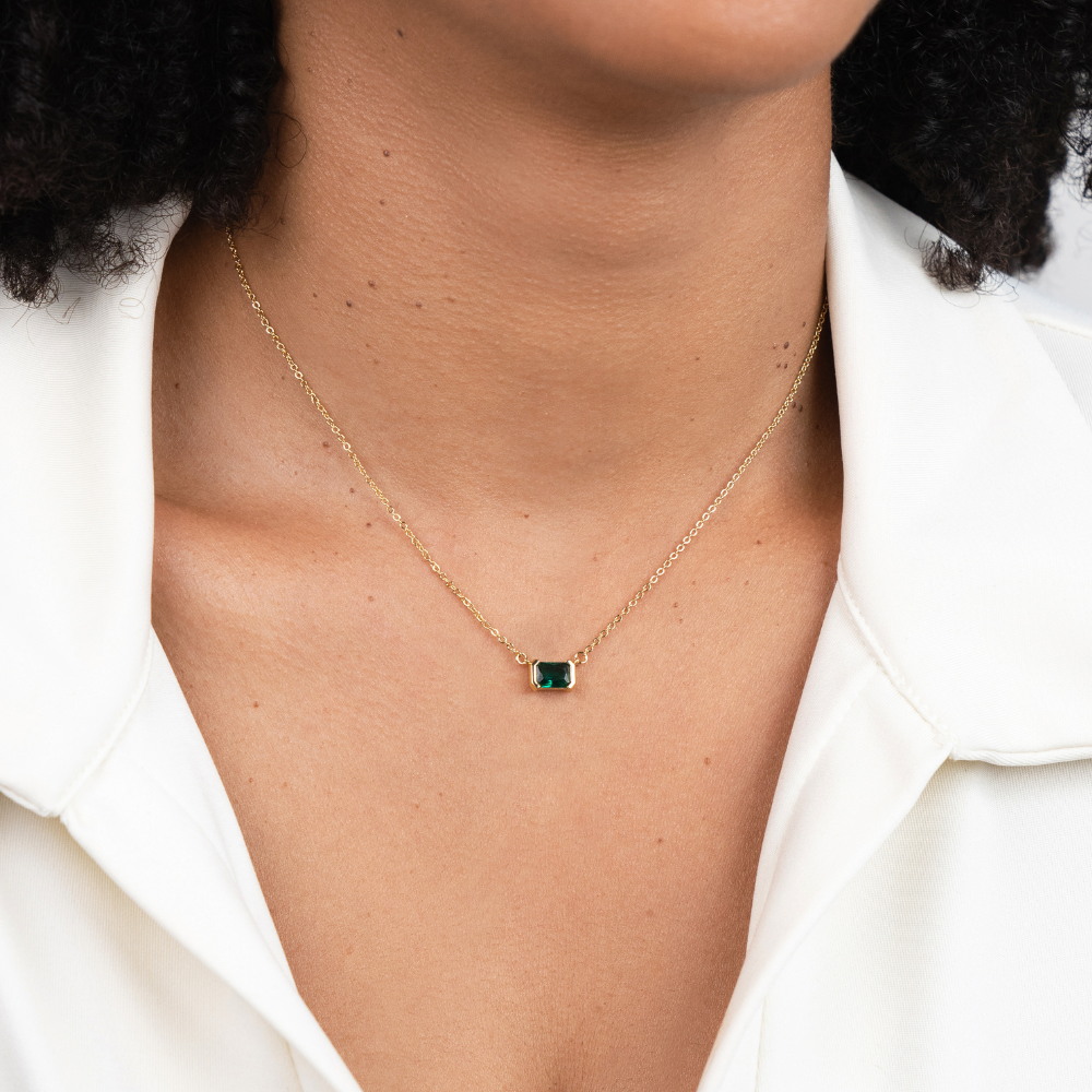Moni – Collar Esmeralda Verde