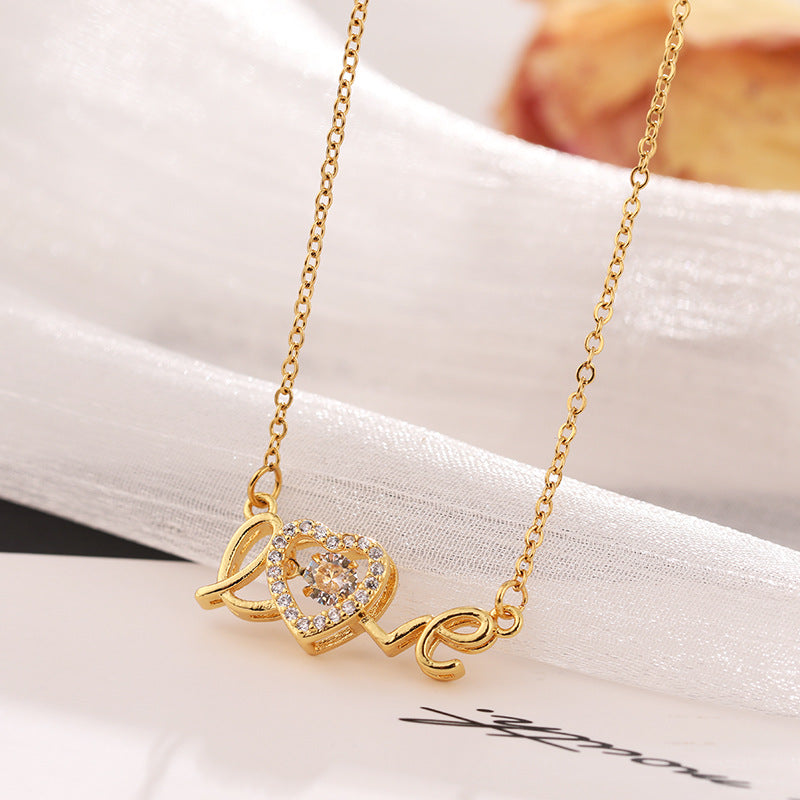 Love Spelled - Collar con colgante de amor