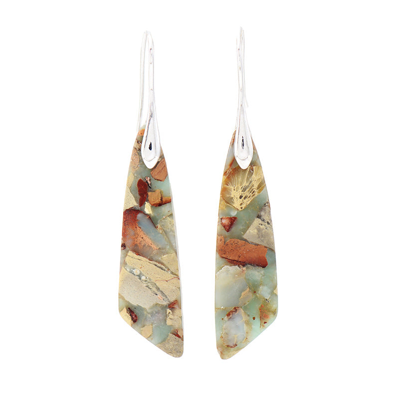 Stacey - Pendientes Vintage de Piedra Natural