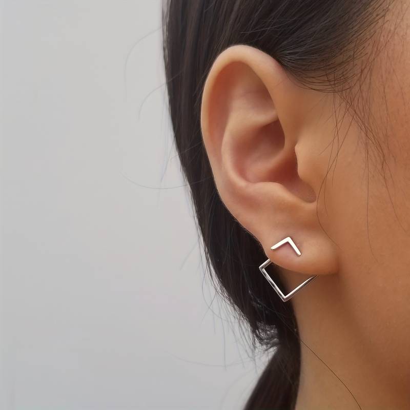 Rombo Conectado - Pendientes Geométricos Minimalistas