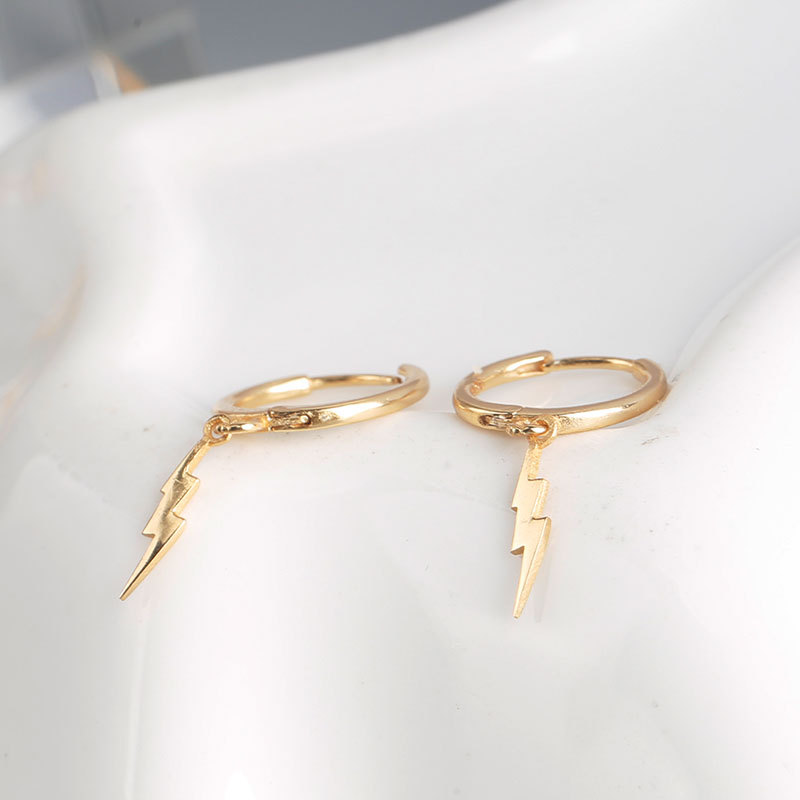 Pendientes Lightning Hoop - Pendientes Lightning Bolt