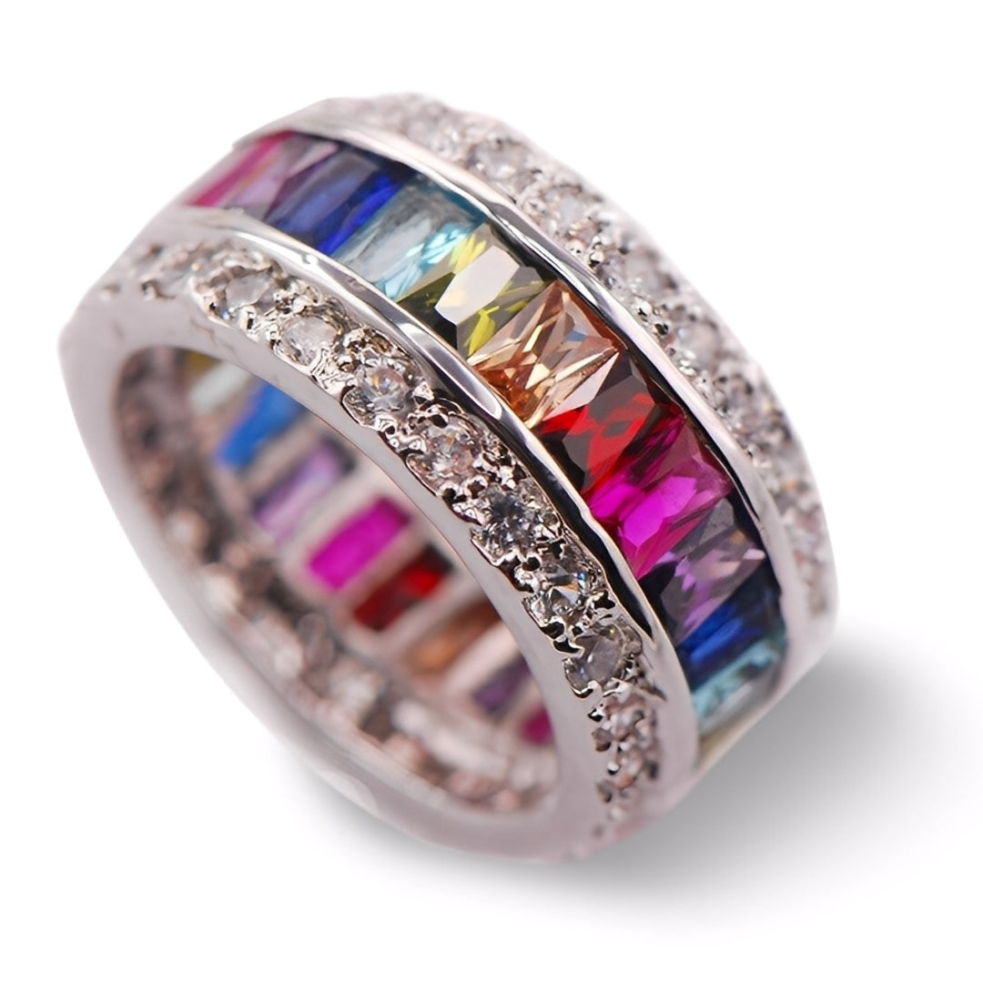 Sheena – Anillo Multi-Piedras en Plata 925