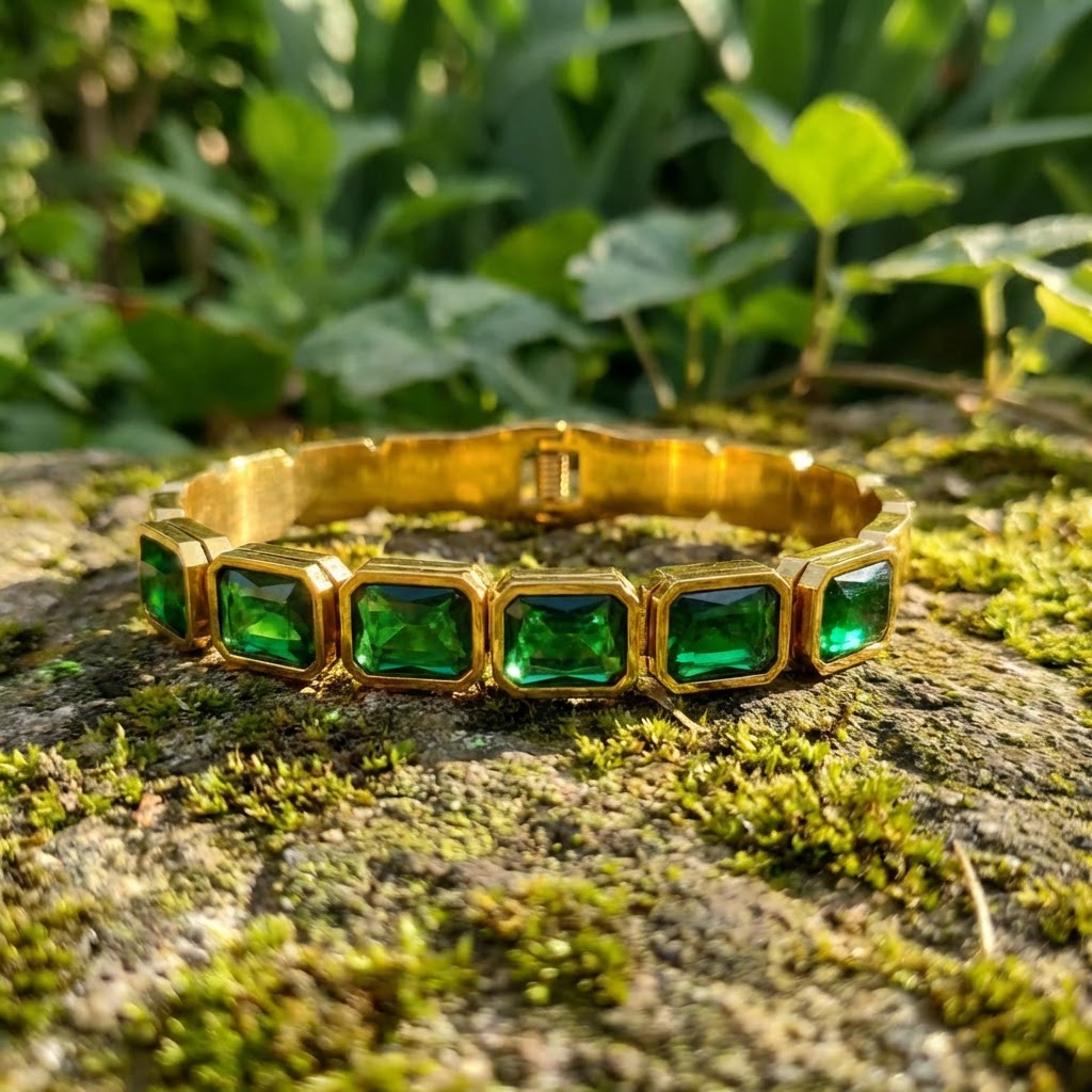 Eloisa – Pulsera de Zirconia Dorada Elegante