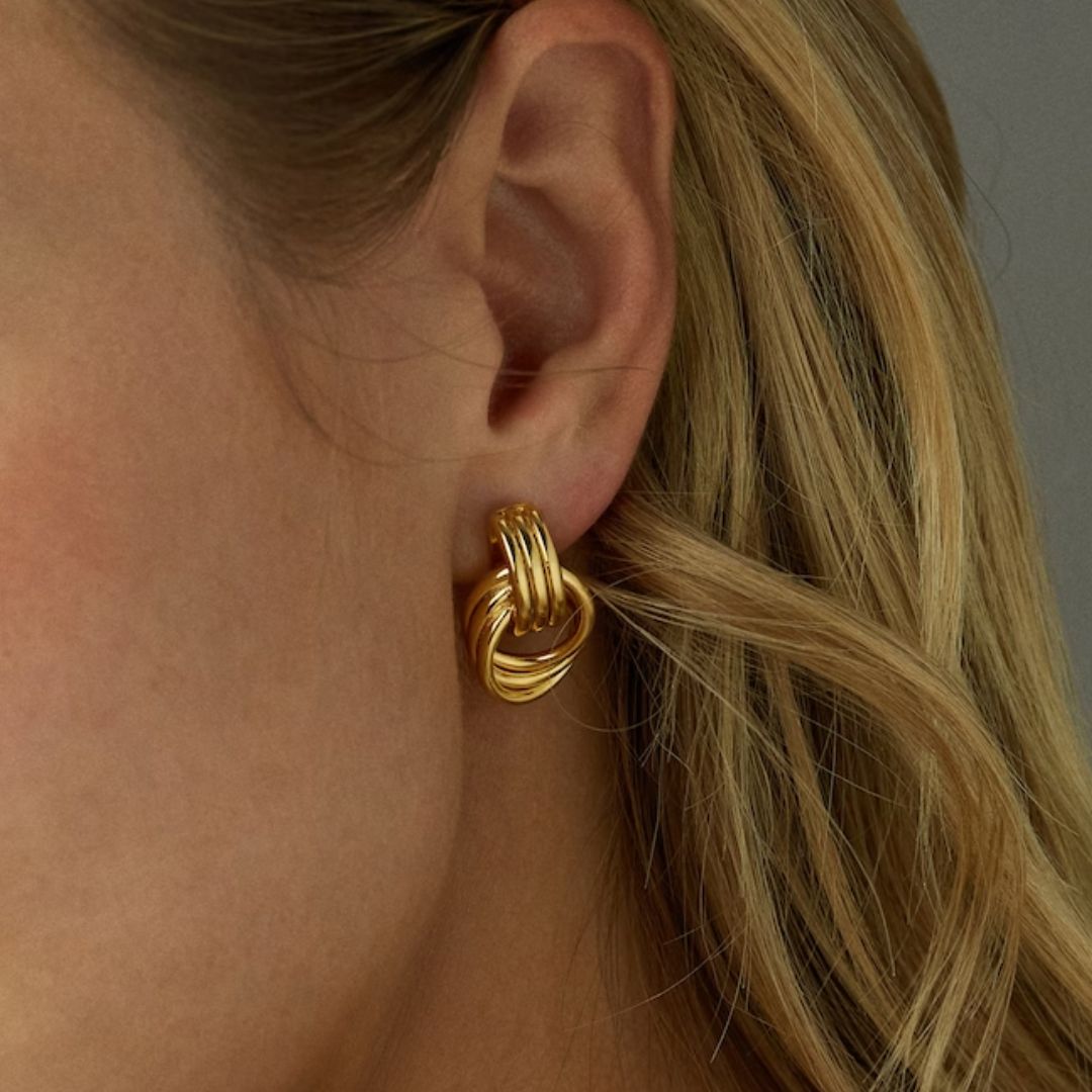 Lena - Pendientes de Aro en Capas