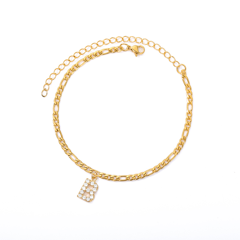 Love Initial Anklet - Pieza de tobillo con su inicial