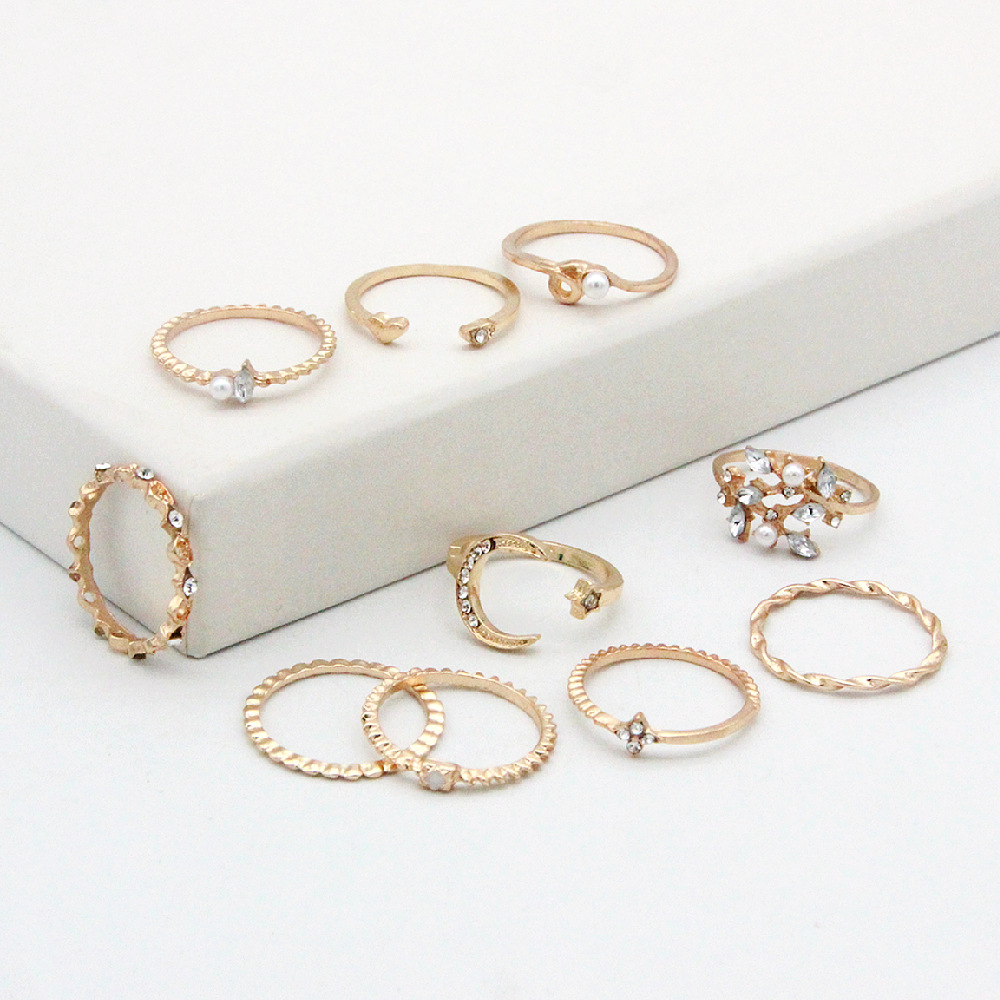Luna y Estrella - 10 Anillos de Moda