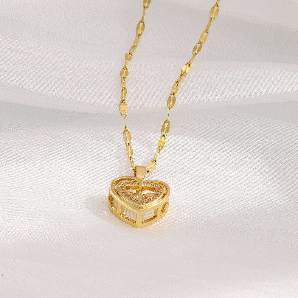 Colgante de Corazón - Collar Doble Capa