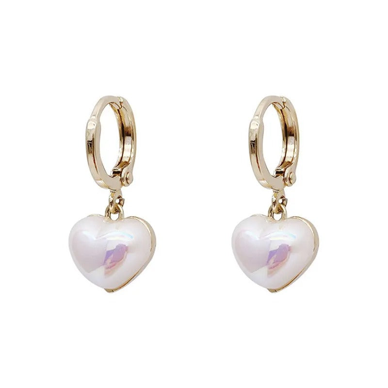 Noreen – Pendientes Corazón Elegantes con Perla