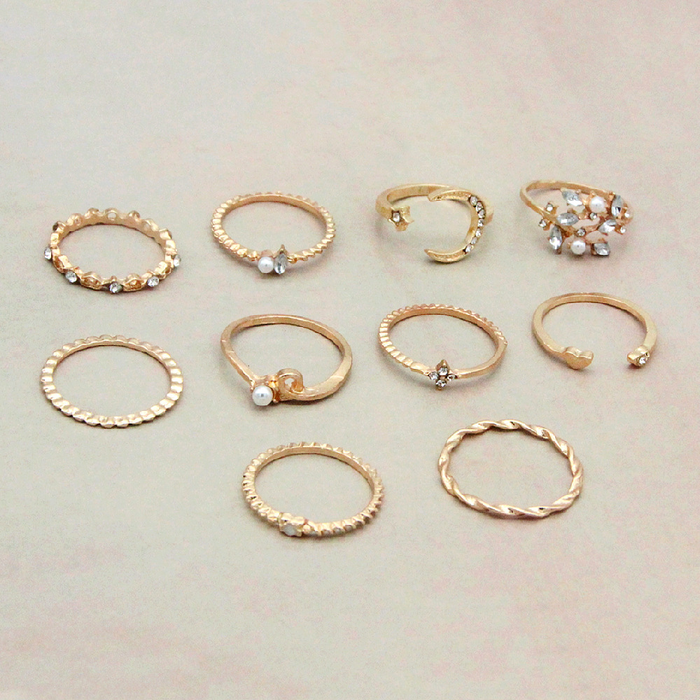 Luna y Estrella - 10 Anillos de Moda
