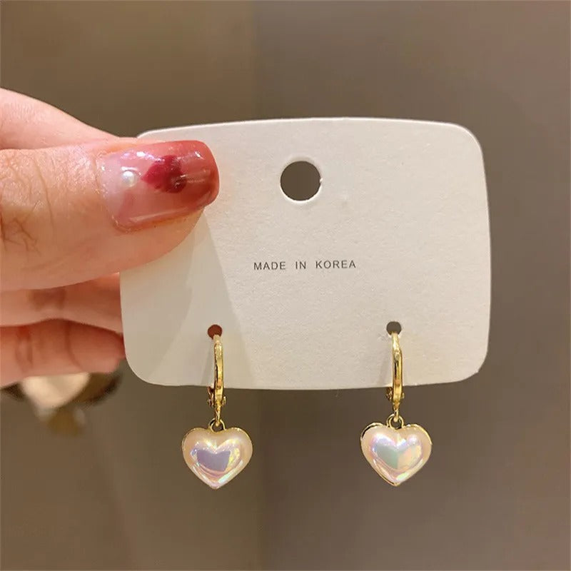 Noreen – Pendientes Corazón Elegantes con Perla