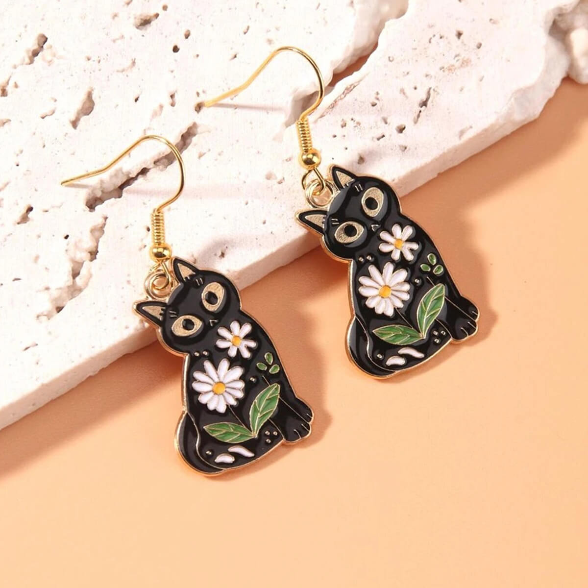 Polly – Pendientes Gato Retro Elegantes