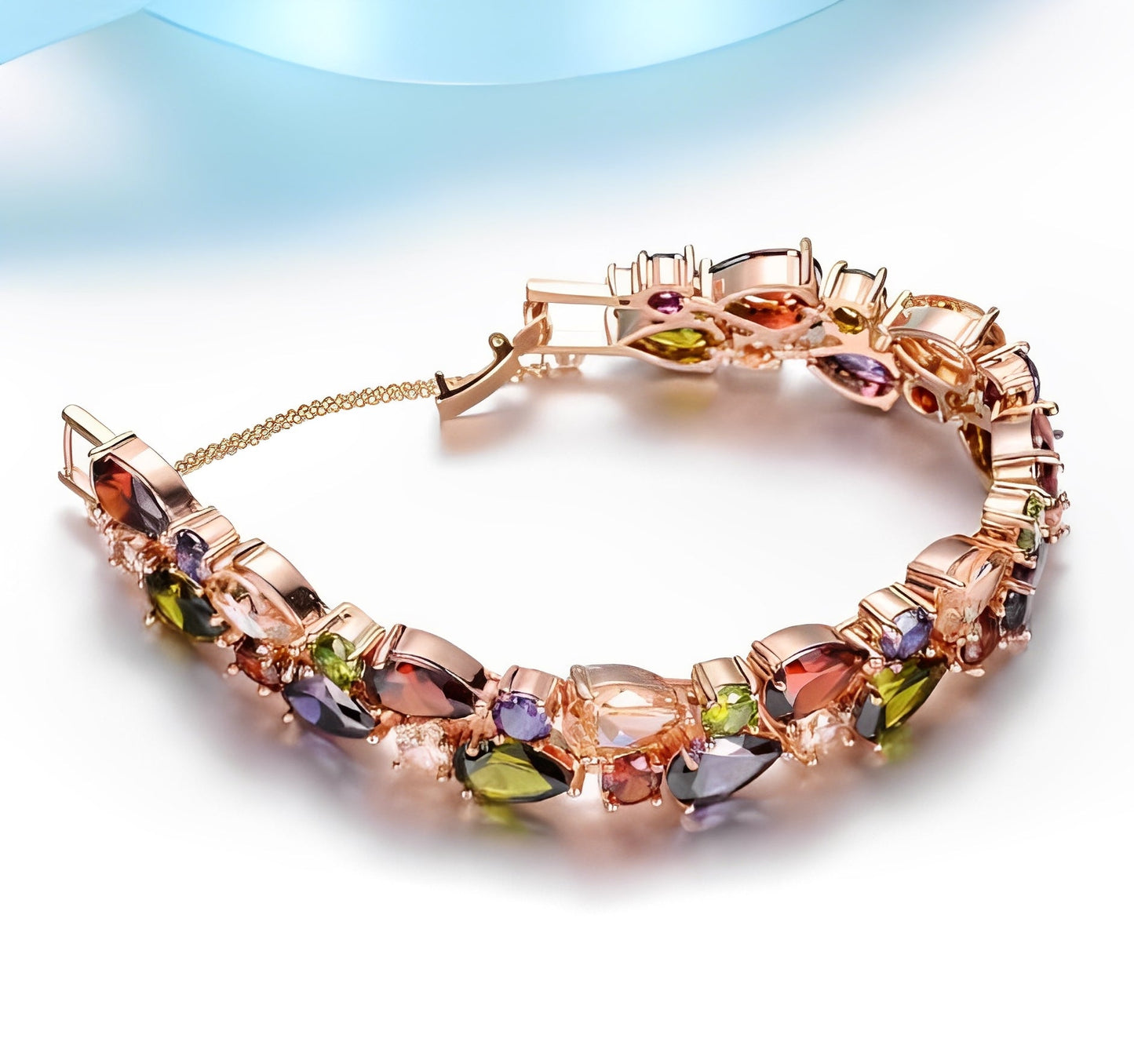 Cherilyn – Pulsera Multicolor en Oro Rosa