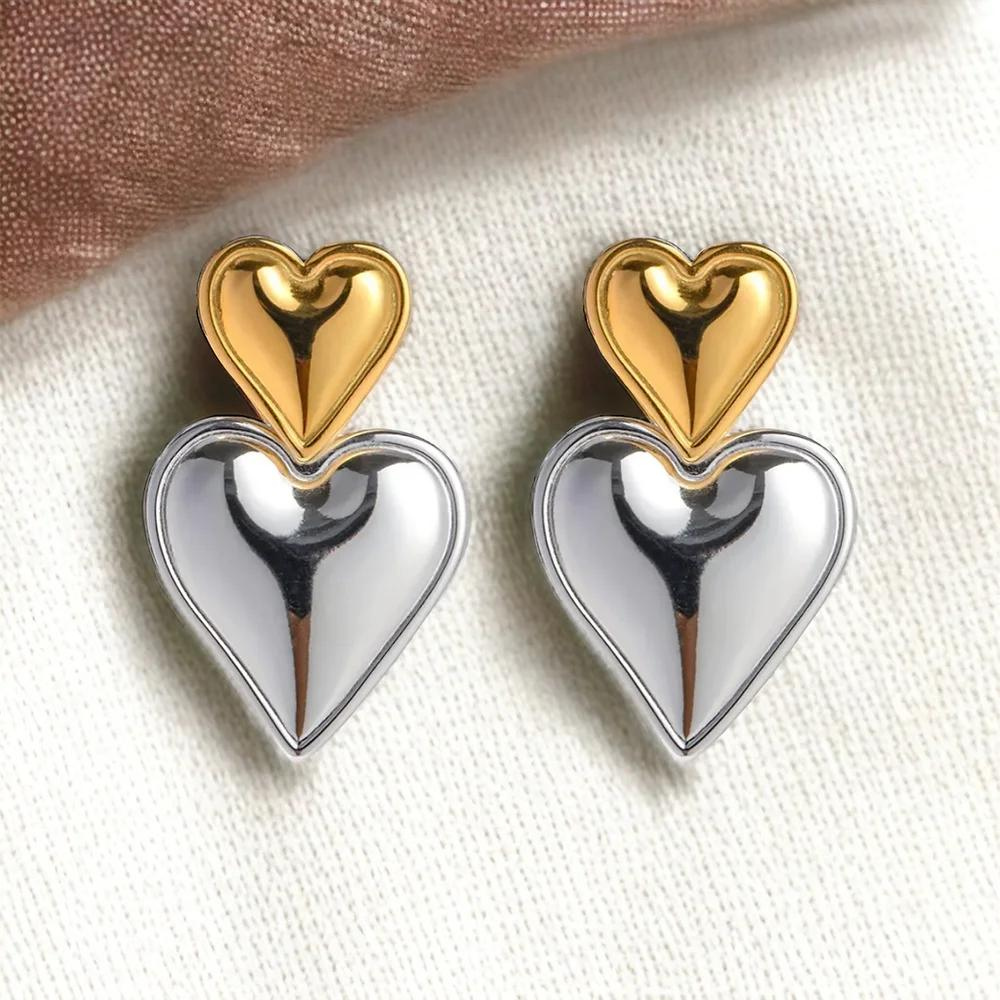 Pendientes Doble Corazón