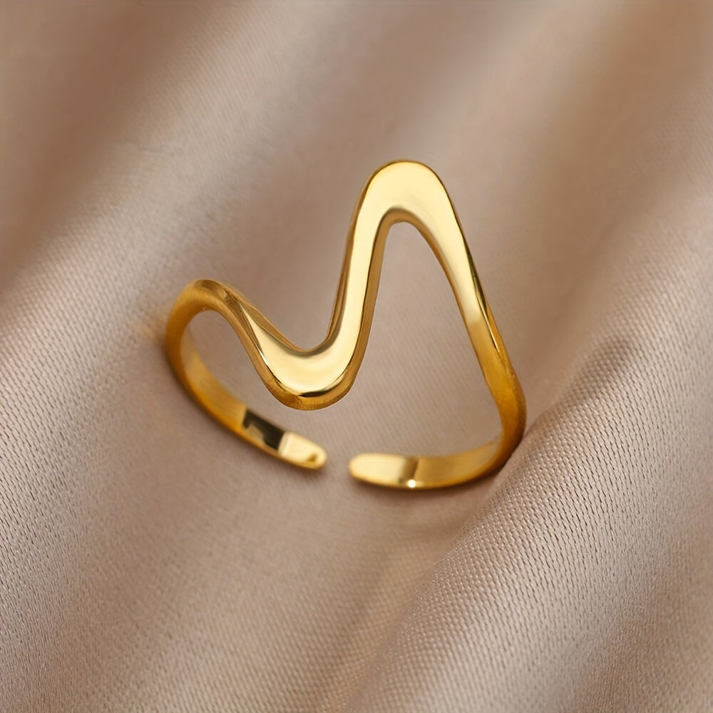 Rea – Anillo Ajustable Tipo Manchette de Estilo Moderno