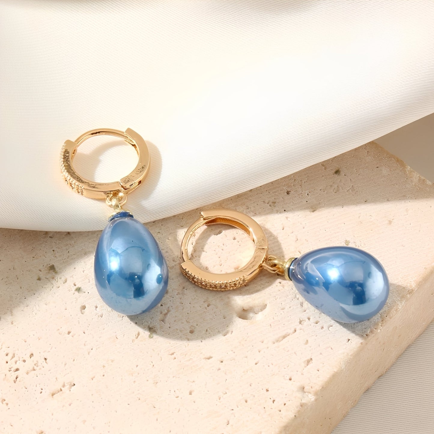 Mariz – Pendientes Perla Azul Océano
