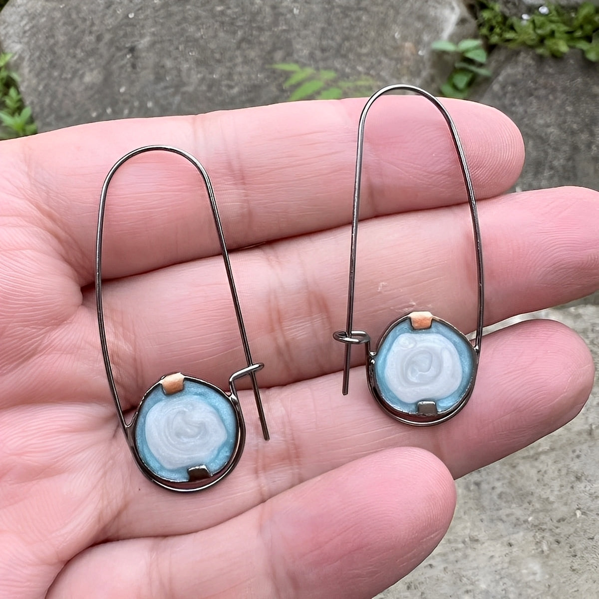 Sirena – Pendientes Vintage con Cristales del Océano