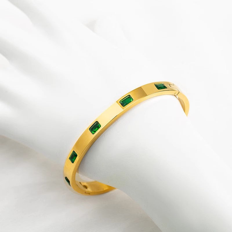 Elizabeth – Pulsera Esmeralda Elegante