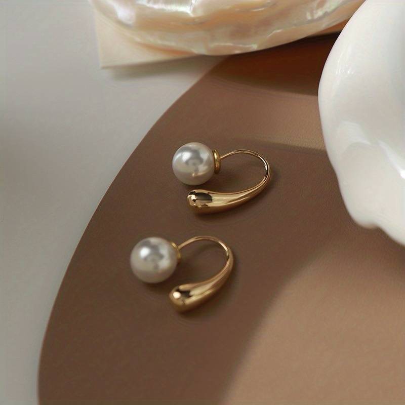 Pendientes de gota de agua con perlas