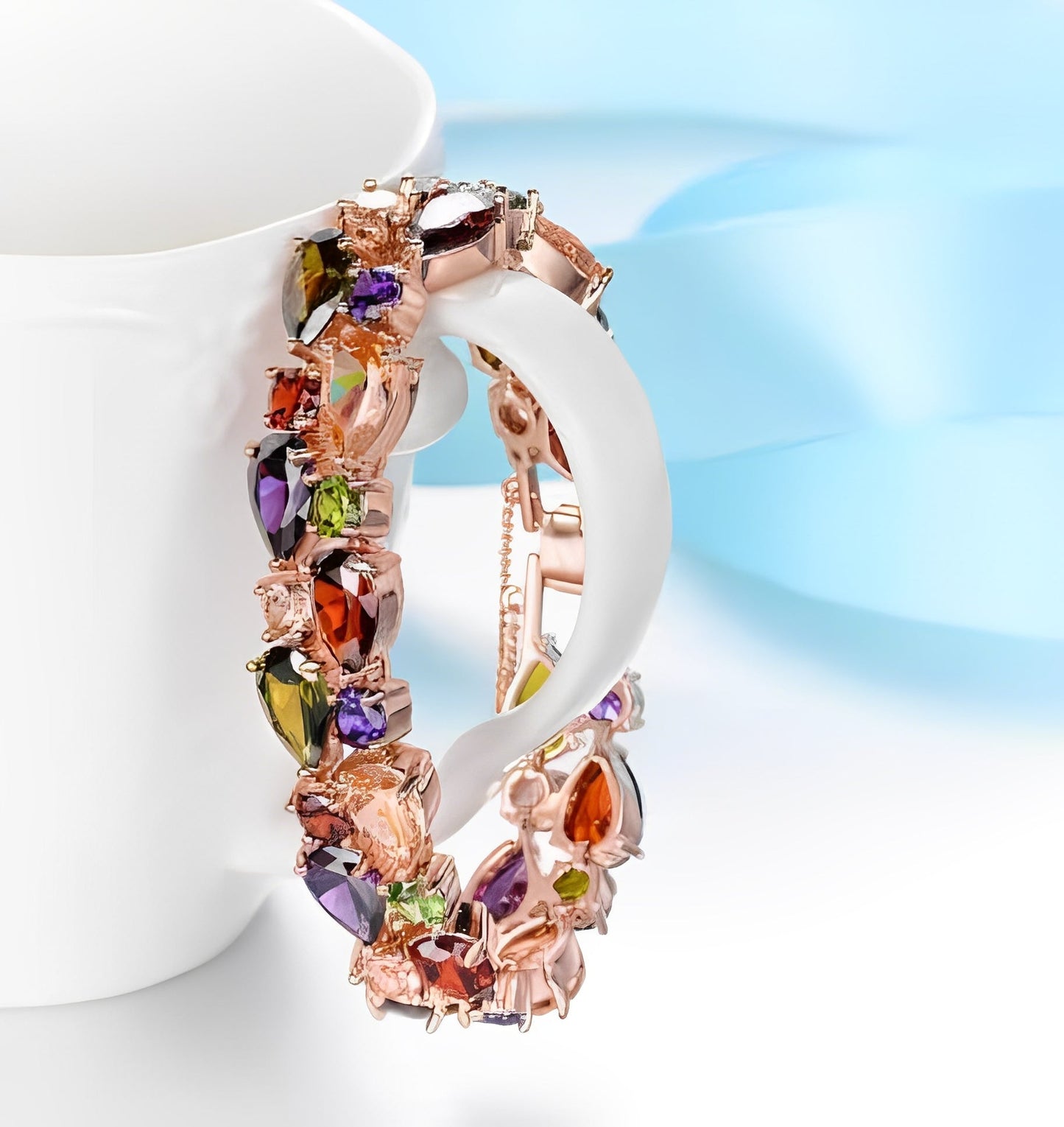 Cherilyn – Pulsera Multicolor en Oro Rosa