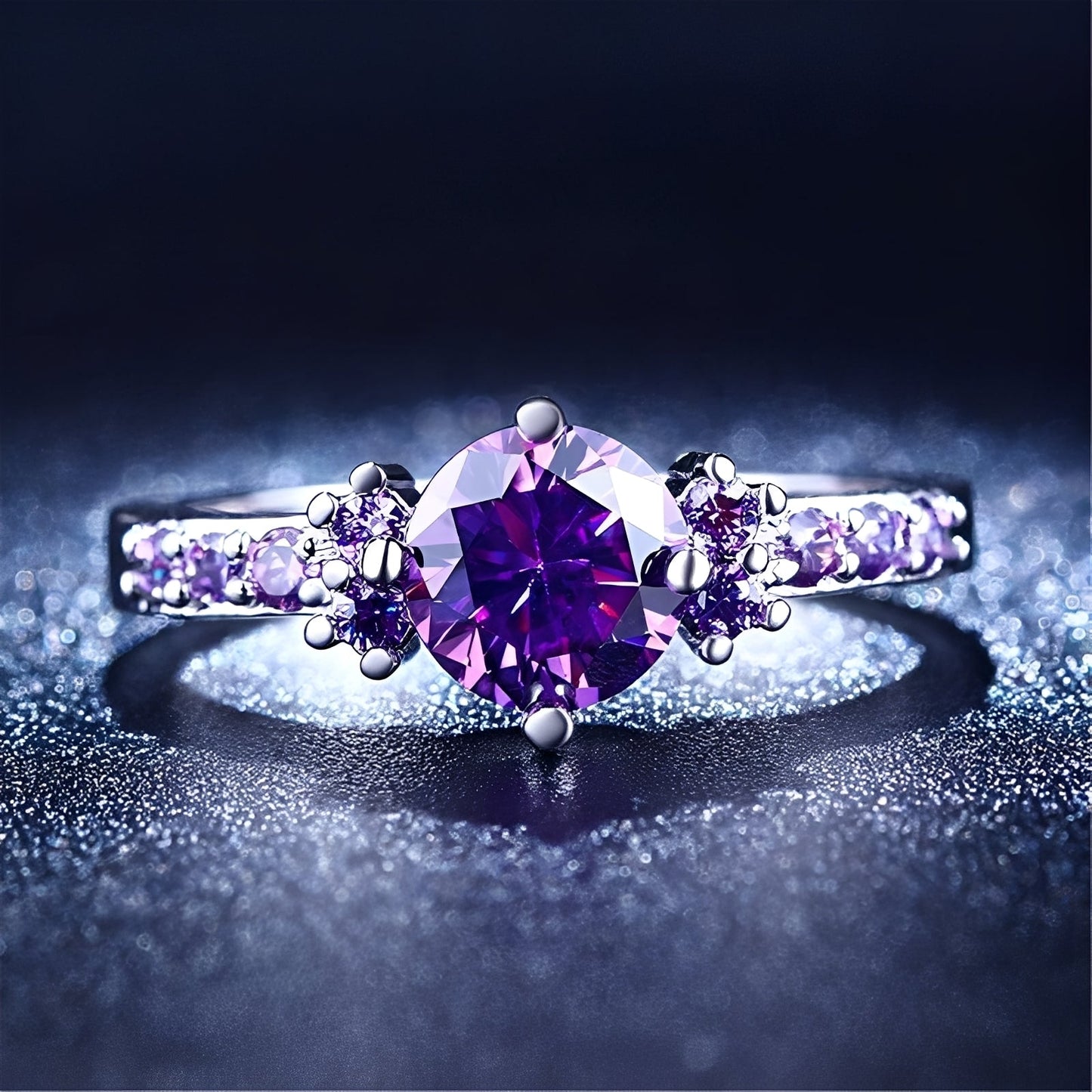 Coralie – Anillo Ametista Violeta