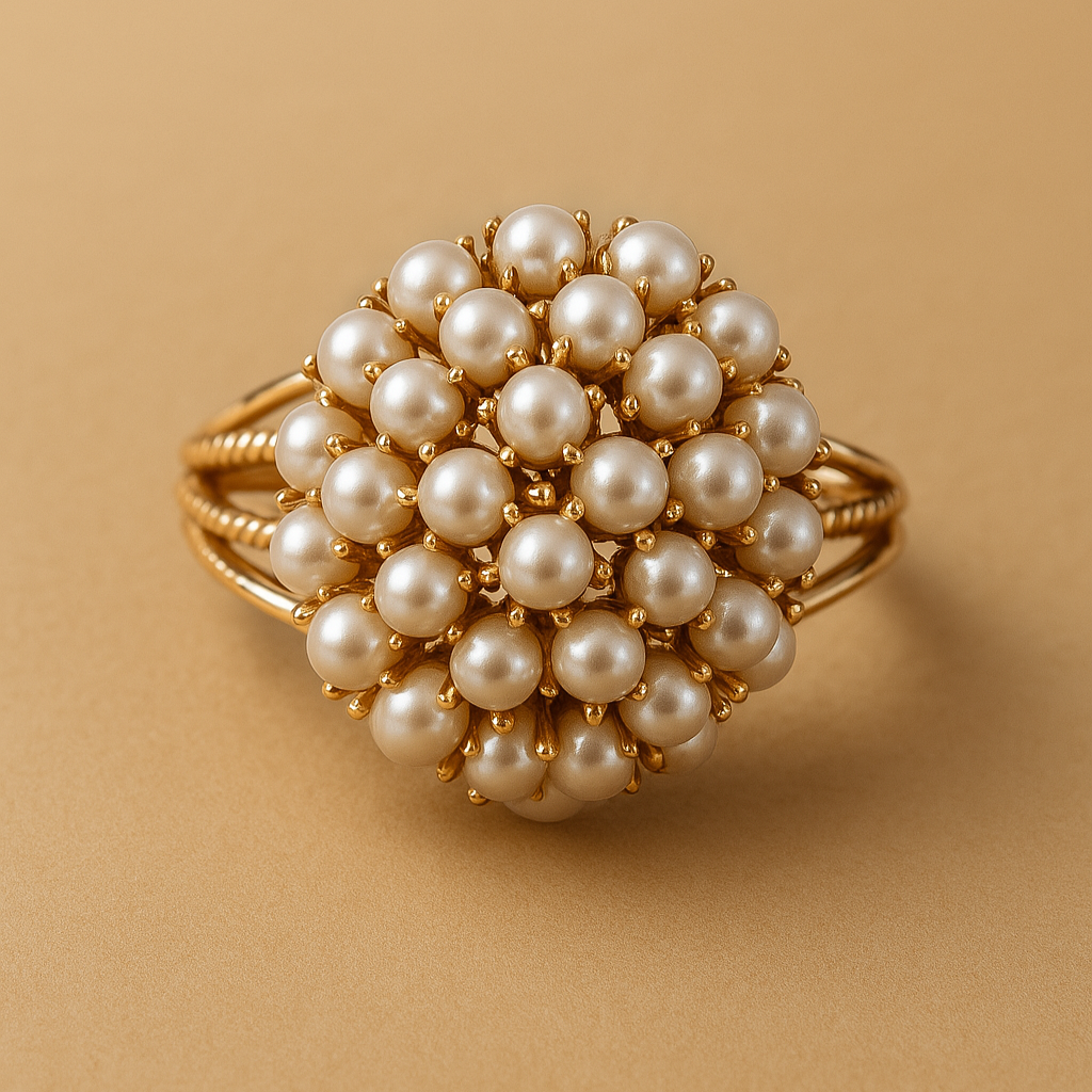 Sharnie – Anillo con Perlas Incrustadas