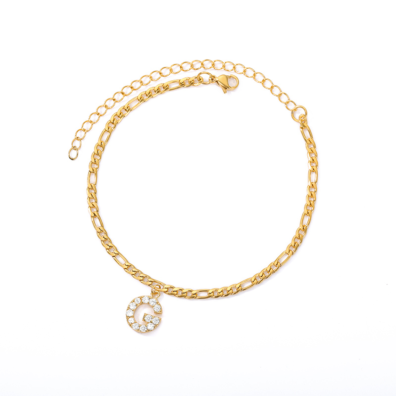 Love Initial Anklet - Pieza de tobillo con su inicial