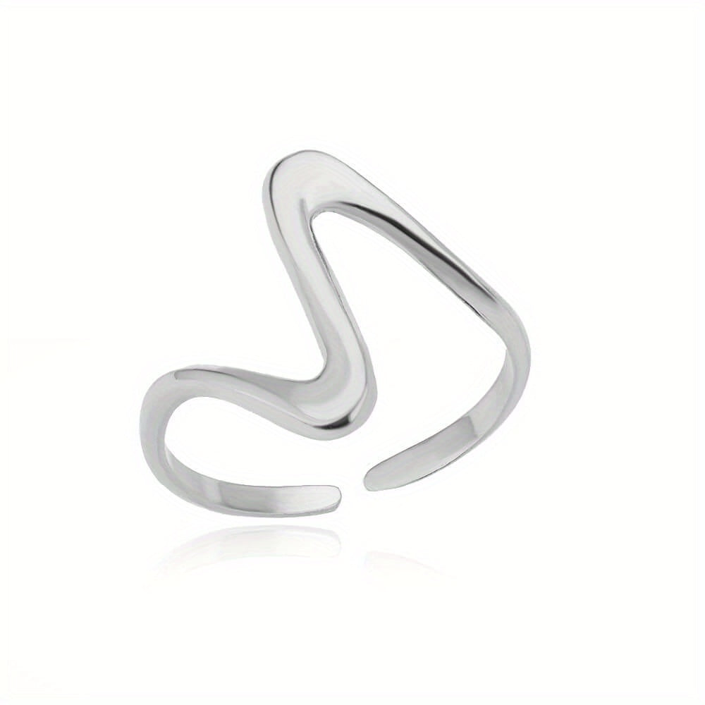 Rea – Anillo Ajustable Tipo Manchette de Estilo Moderno