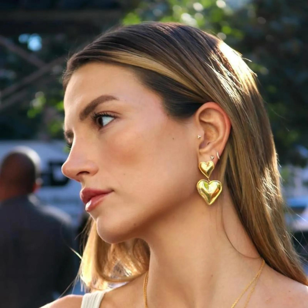 Pendientes Doble Corazón