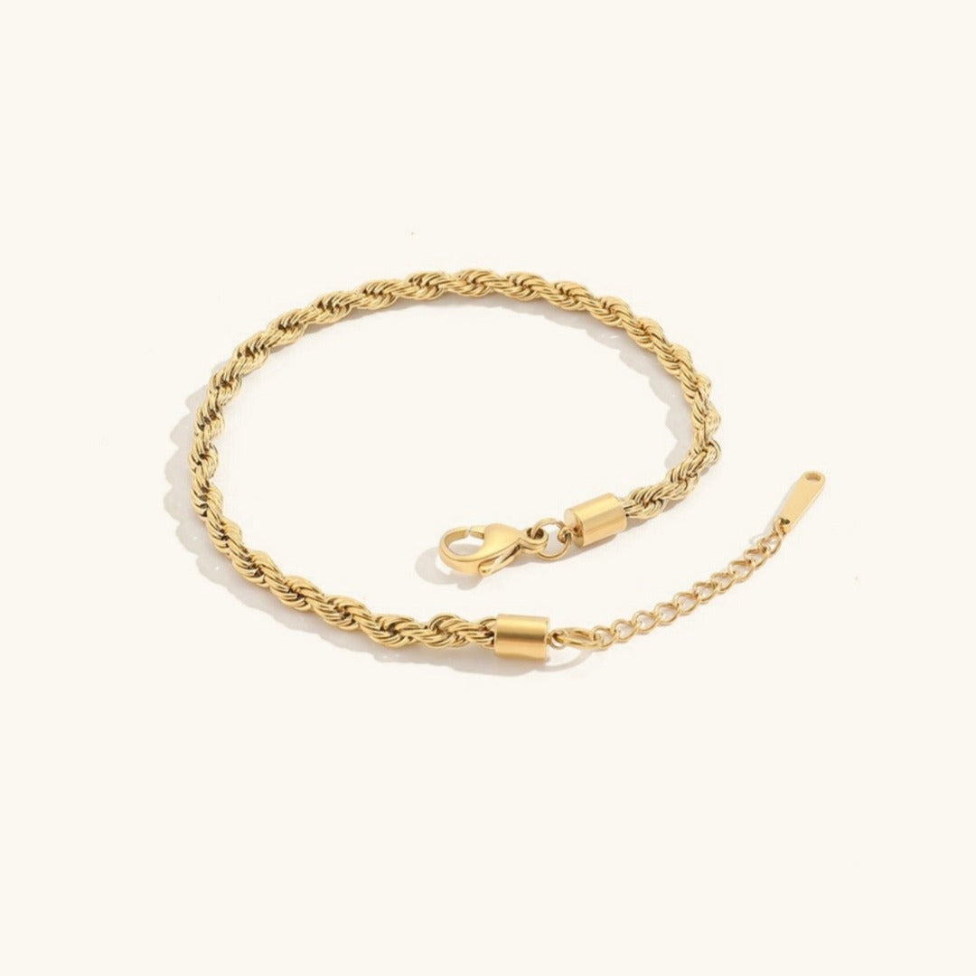 Leila - Pulsera de tobillo con cadena de cuerda